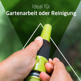 Amig - Spiralschlauch | Aus Polypropylen | Ausziehbar bis 7,5 m | Inklusive Bewässerungslanze, Adapter und 2 Gelenken | Pistaziengrün