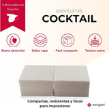 , Papier-Cocktailserviette, 1/4-Falz, Spitze, 150 Servietten, Weiß