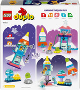 LEGO DUPLO 3-in-1 Space Shuttle, jede Menge Abenteuer, Weltraumset, Raketenspielzeug für Kinder, wissenschaftliches Bauspielzeug, frühe motorische Fähigkeiten, Geschenk für 3-Jährige, 10422 Bausets. Beuche den LEGO-Store