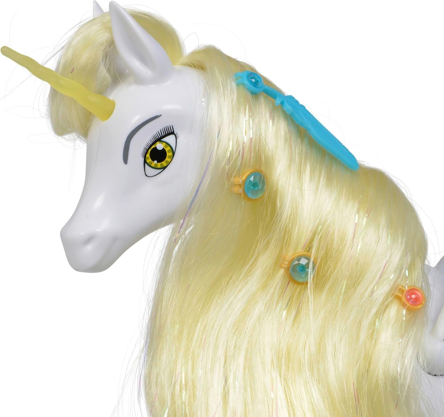 Simba 109480093 – Mia and Me Einhorn Onchao, mit beweglichen Flügeln, Haarspangen, Stylingbürste, Spielpferd, Pony, Centopia, ab 3 Jahren, rosa Naty Shop Dolls