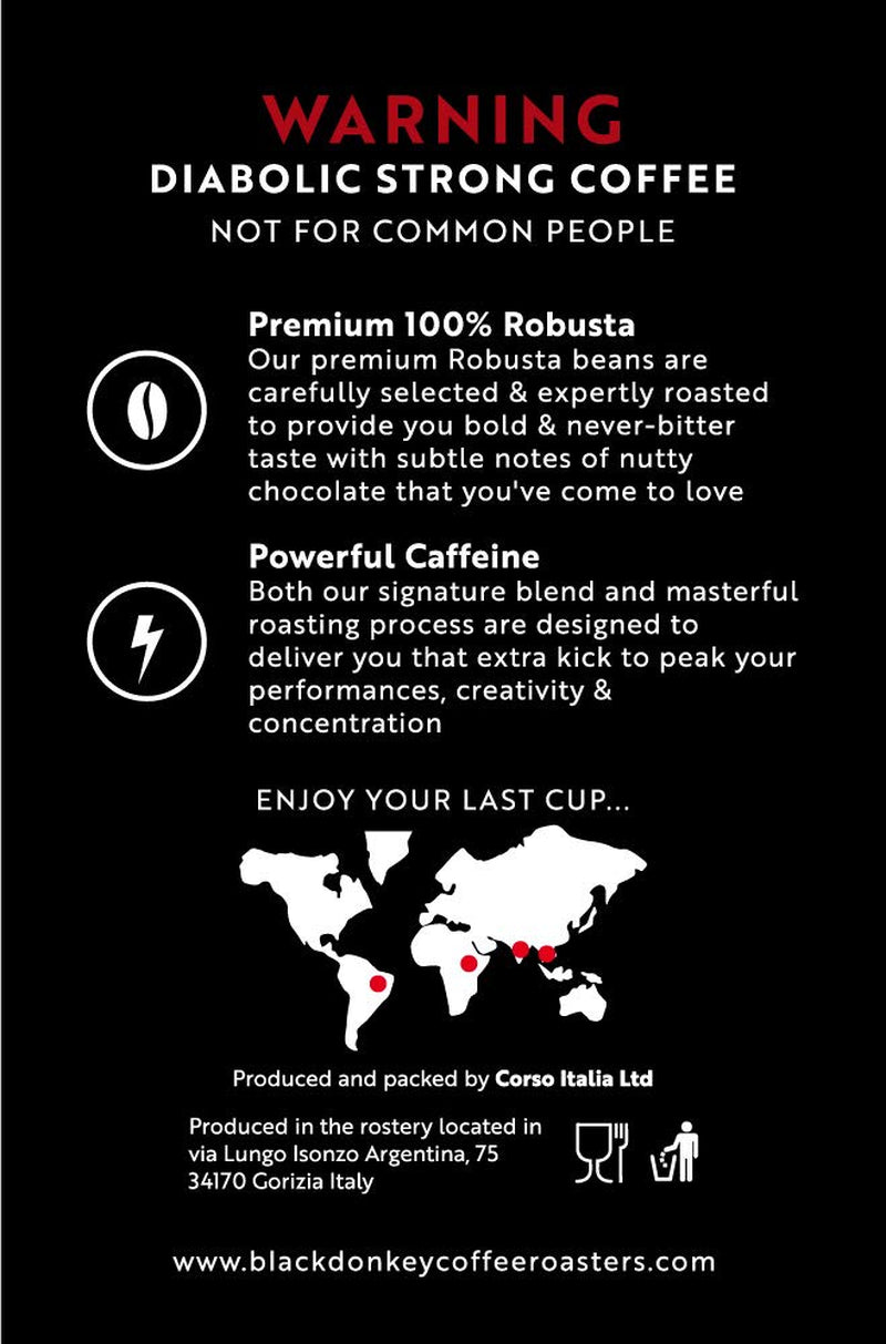 TEUFELSBRATEN | Kaffeebohnen 1KG | Extrem starker Kaffee | Kaffee mit hohem Koffeingehalt | Premium-Robusta von