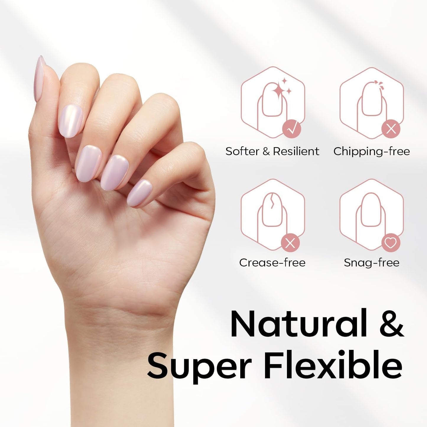 Modelones Nagelspitzen 510 Stück – Full-Cover-Nagelspitzen-Set, Gel-Spitzen-Set, vorpolierte PMMA-Harz-Nagelspitzen, künstliche Nägel zum Aufkleben von Nagelkunst-DIY, kurzes Squoval