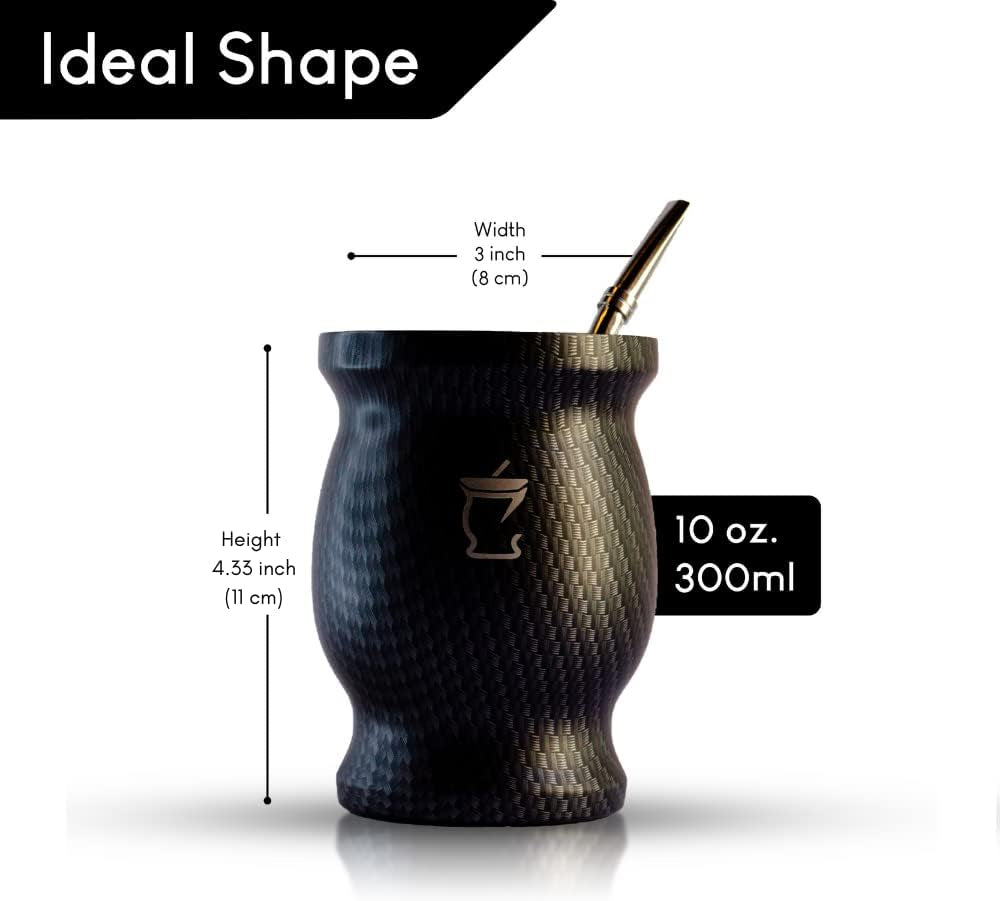 Mate-Teeset – Mate-Becher – Mate- und Bombilla-Set – Teetassen – doppelwandiges Design Mate-Becher – Yerba Mate-Becher-Set