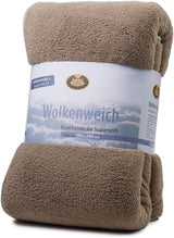 Gözze - Cloud weiche Kuscheldecke, Schaffellimitat, 100 % Polyester (Mikrofaser), 150 x 200 cm - Camel Bettdecken und Steppdecken Naty Shop Stone