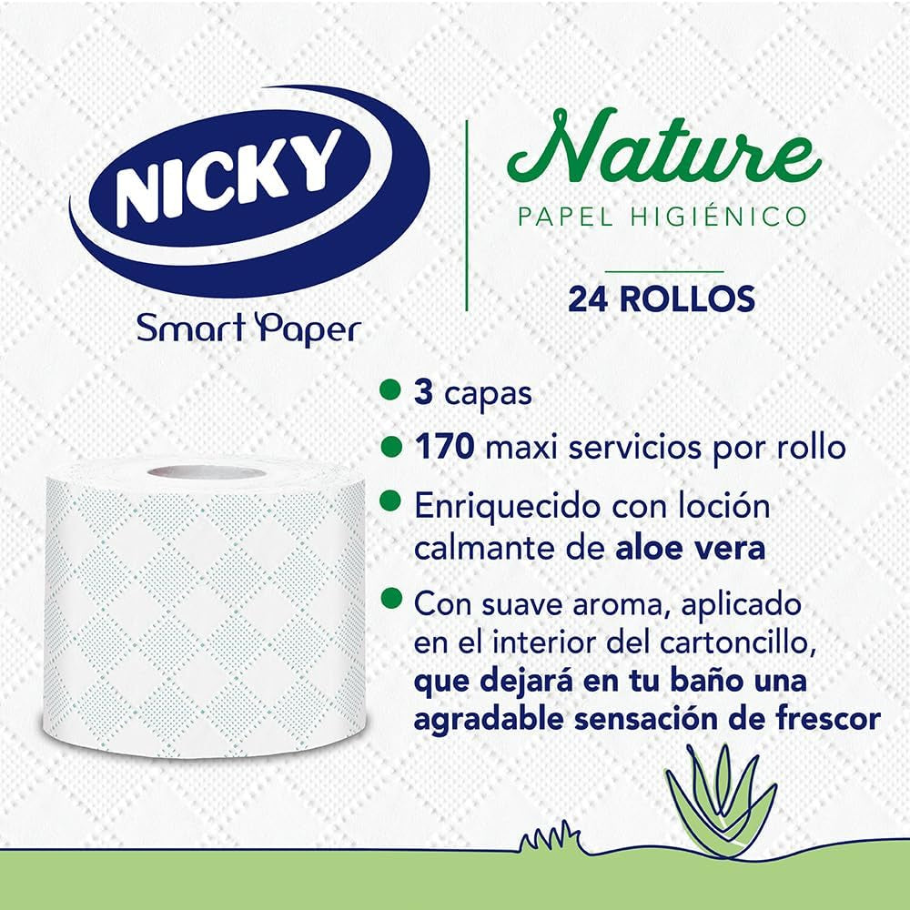 Natur-Toilettenpapier, 12 Rollen, 3 Schichten