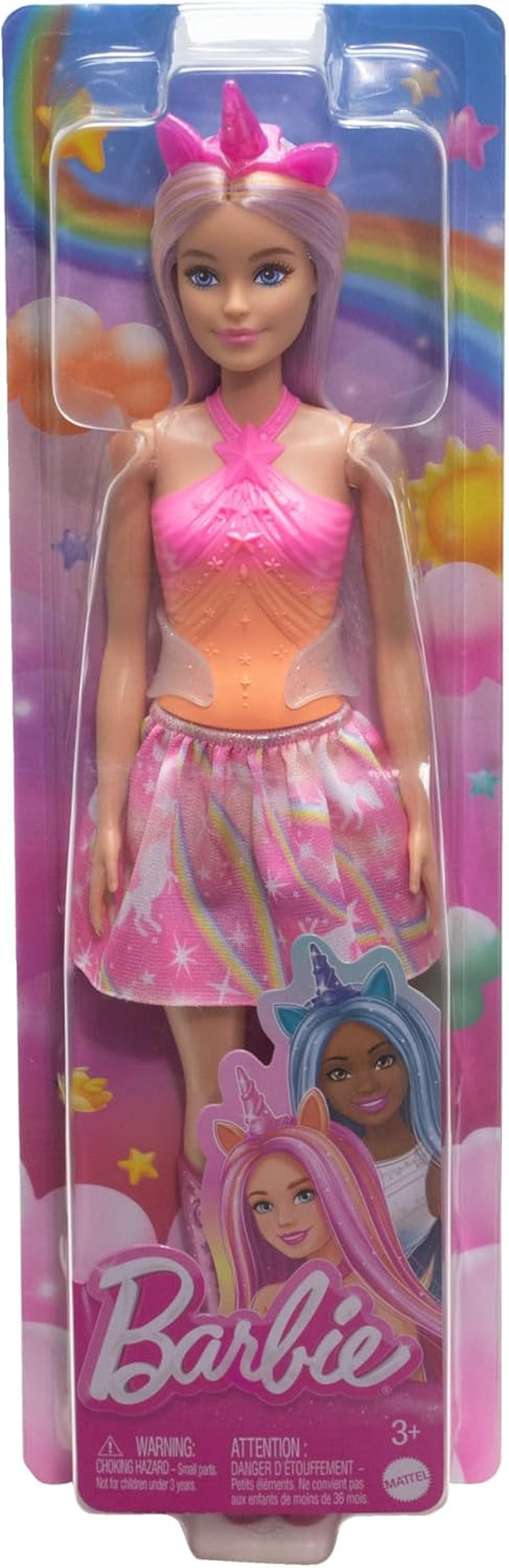 Barbie-Einhornpuppen mit bunten Fantasiehaaren, Farbverlaufsoutfits und Fantasieaccessoires rund um das Thema Einhorn, HRR13 Naty Shop Dolls