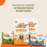 IAMS Delights Sea Collection Getreidefreies Nassfutter für Katzen – Multipack mit verschiedenen Fischsorten in Sauce, getreidefreies Nassfutter für Katzen ab 1 Jahr, 12 x 85 g