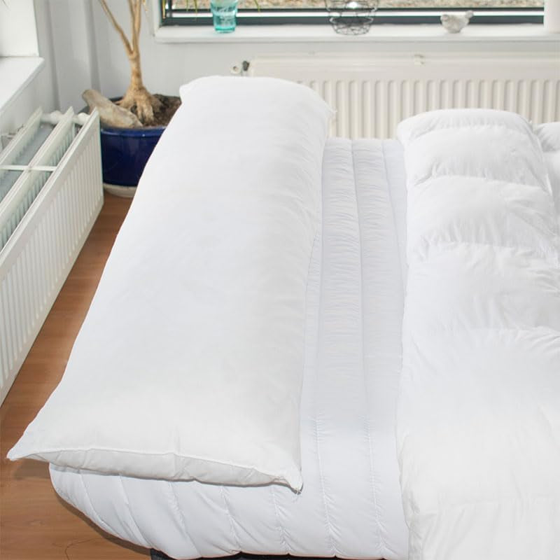 Bleu Calin Flacher Schwamm aus Memory-Schaum und Polyesterfaser, weiß 160 x 40 cm Naty Shop Standardkissen