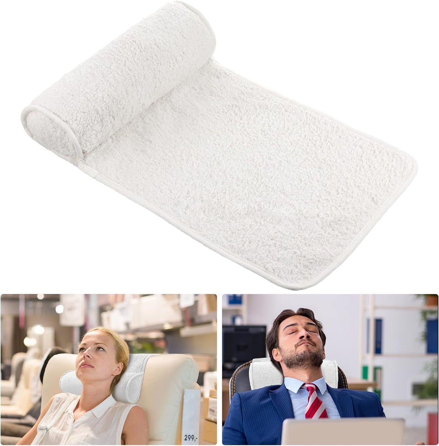 Chaiselongue-Nackenkissen, Kopfkissen, Plüsch, verstellbares Kissen, Nackenrolle, rutschfestes Fleece, Sofa-Nackenkopfstützkissen für Reisen, Zuhause, Chaiselongue, Sofa, Sessel (schwarz)