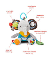 Skip Hop Bandana Buddies Aktivitätsspielzeug, Plüschtier für Babys und Kinder, mehrfarbig, Elefant Babyspielzeug Naty Shop