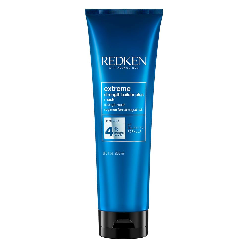 Redken Intensive Haarmaske für alle geschädigten Haare, repariert und regeneriert, bruchhemmend, extrem starker Builder plus Maske, 1 x 250 ml, Naty Shop Haarmaske, Standardtitel