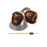 Jacobs Kapseln Lungo Intenso, Intensität 8 & Kapseln Espresso Intenso, Intensität 10.100 Nespresso®* kompatible Kaffeekapseln, 10er Pack, 10 x 10 Getränke