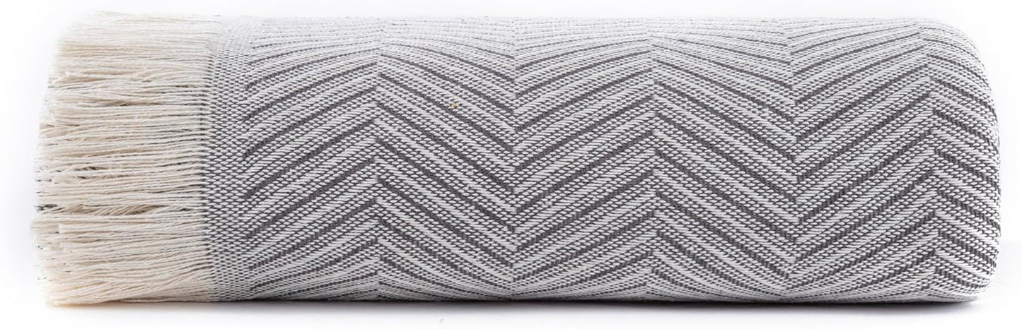 Todocama Multifunktions-Tagesdecke, Tagesdecke, Tagesdecke, Sofabezug, Jarapas, Fischgrätenmuster (230 x 260 cm, Sandbeige). Betten und Decken Besuche den Todocama-Store Dunkelgrau 230 x 260 cm