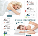 Nackenkissen, Kopfkissen, orthopädisches Kissen, Memory-Schaum-Kissen, ergonomisches Kopfkissen, Nackenstützkissen, Anti-Seitenaufprall-Kissen für Seiten-, Rücken- und Bauchschläfer, weiße orthopädische Nackenkissen, Naty Shop