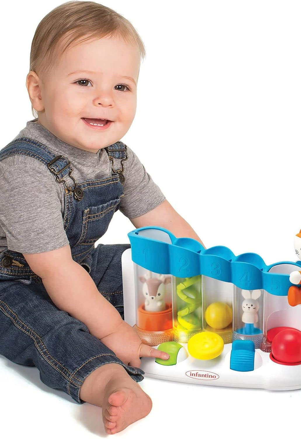 Infantino 216428 Sensorial Ball Drop Piano Senso, Mehrfarbig Babyspielzeug Naty Shop
