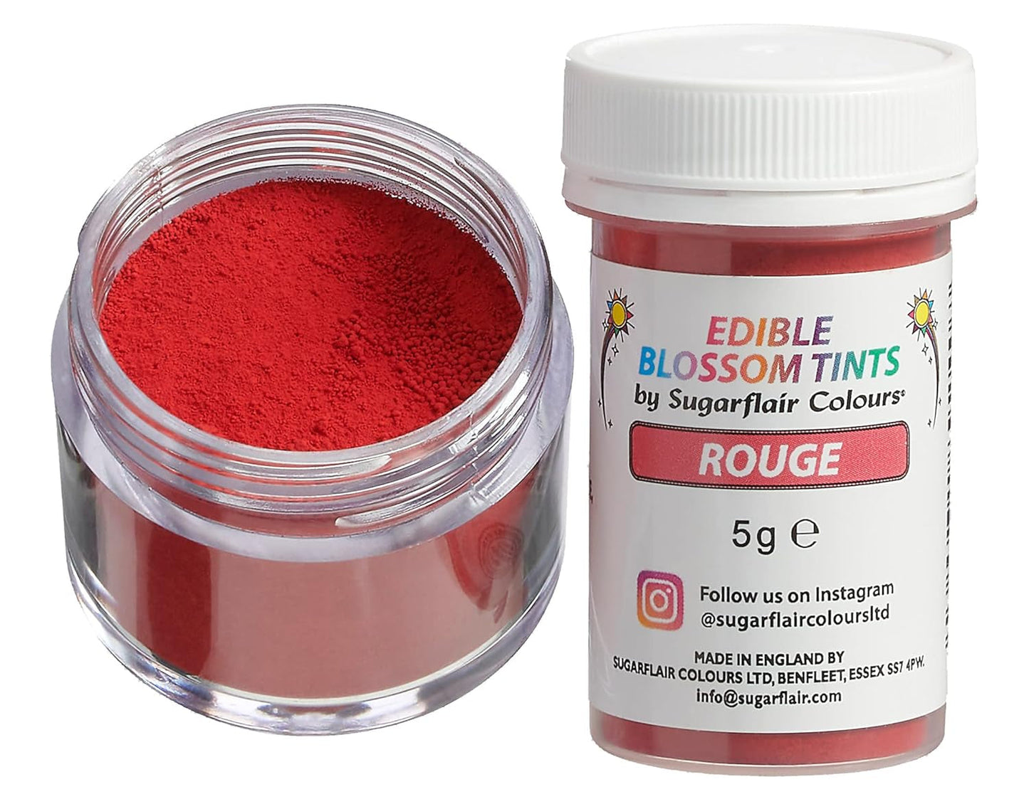 Sugarflair Blossom Tint Dust Red – Lebensmittelfarbpulver für Kuchendekorationen, Fondant, Zuckerguss, Schokolade, Buttercreme, Macarons und mehr – 5 g