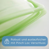 Stasher Bag Wiederverwendbarer Premium-Lebensmittelbeutel aus Silikon, halbe Gallone, blau, langlebig, backofen-, spülmaschinen- und gefriergeeignet, umweltfreundliche Lunchtasche, Lebensmittelzubereitung, 1893 ml, Aufbewahrungsboxen für Lebensmittel, Naty Shop