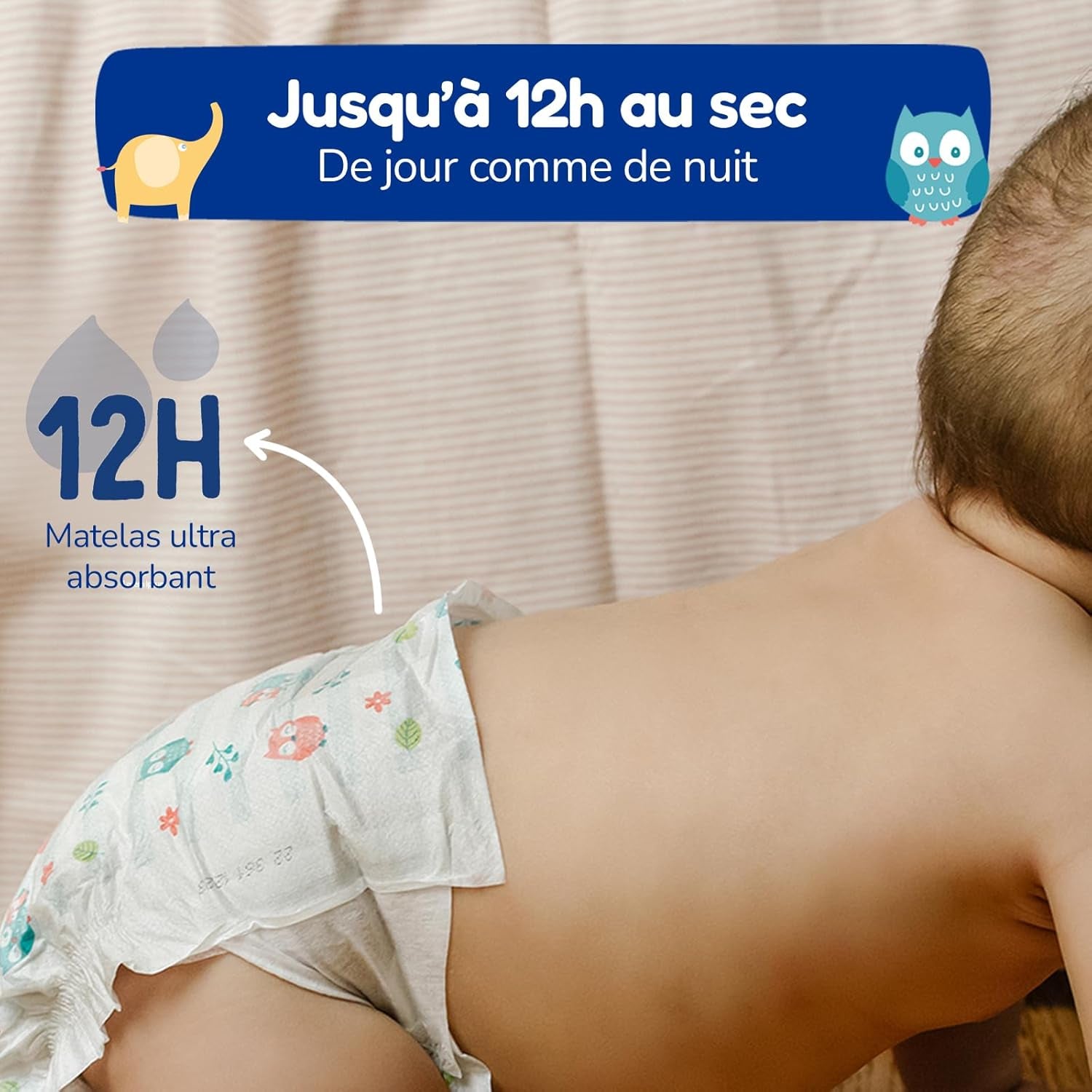 - Windelgröße 4+ 9-20 kg – Ökologische Babywaidern – natürliche Babypflege, hypoallergen, ohne Parfüm und auslaufsicher – Hermestellung in Frankreich – 126 Wegwerfwindeln – 1 Monat
