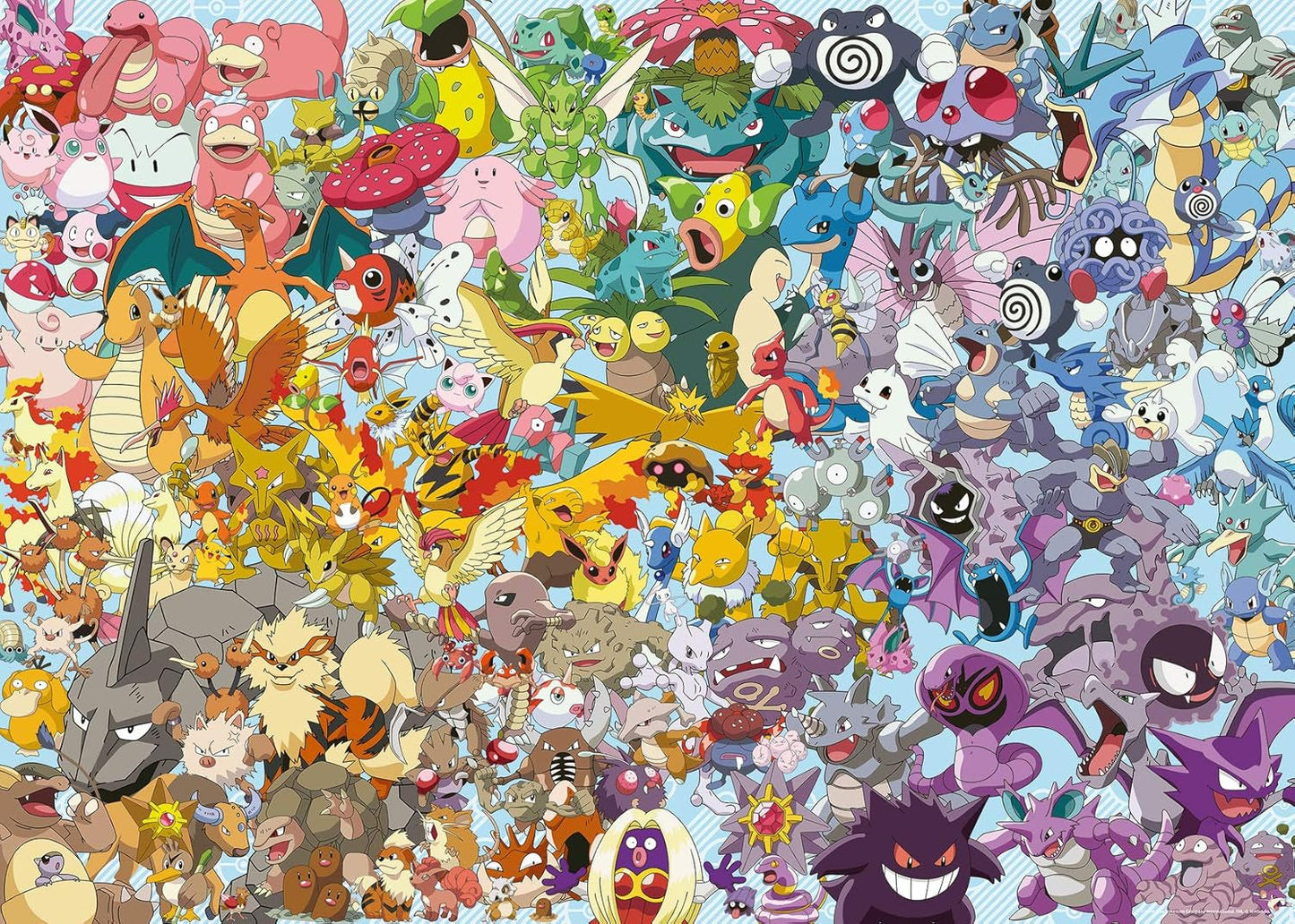 Ravensburger Puzzle 1000 Teile 12000460 Herausforderungs-Pokémon – Alle 150 Pokémon der ersten Generation als herausforderndes Puzzle für Erwachsene und Kinder ab 14 Jahren. Puzzle Naty Shop im alten Design