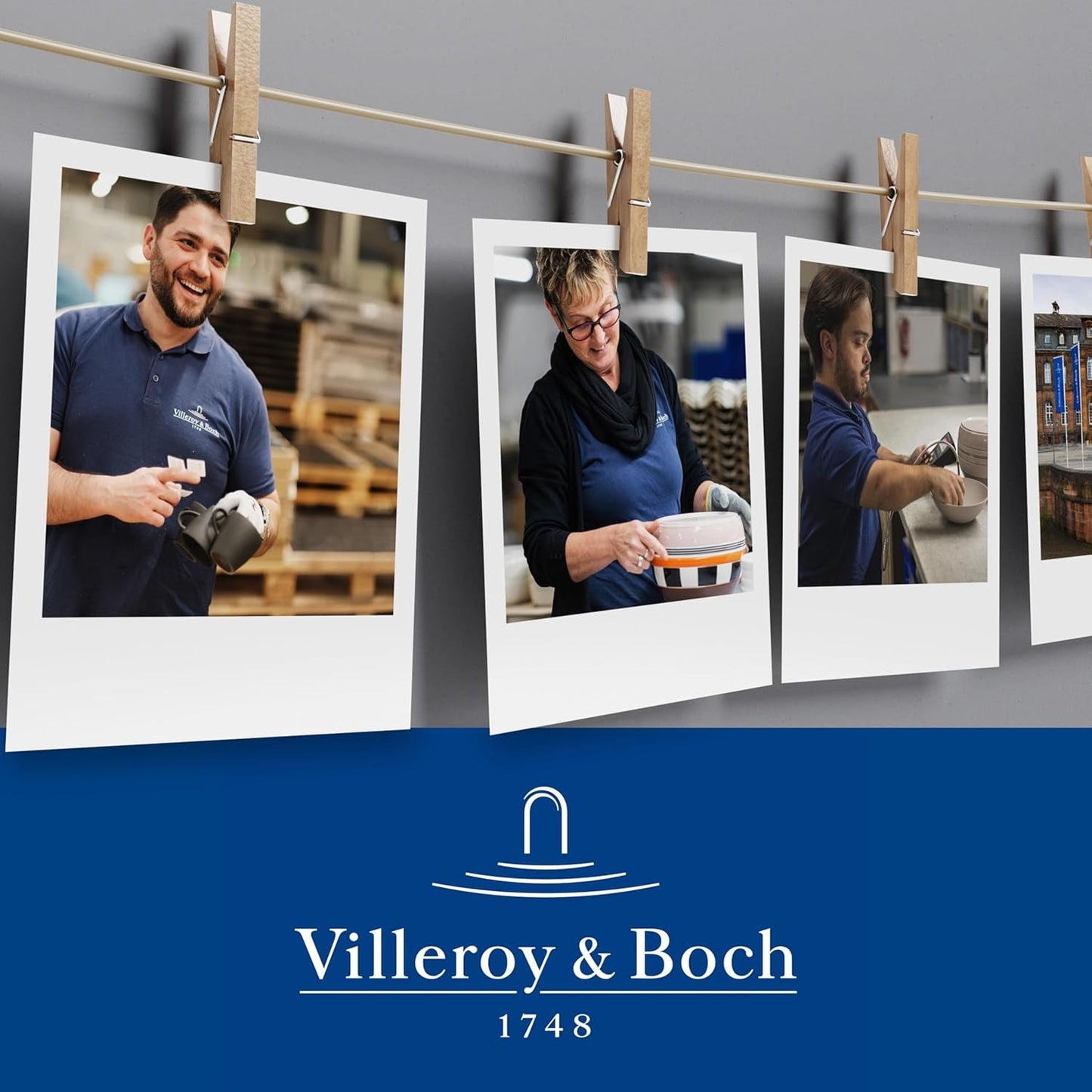 Villeroy & Boch - Manufacture Rock Tafelservice, 6-teilig, Tafelservice für 2 Personen, Premium-Porzellan, Schwarz
