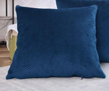 Vorhangkastenkissen, Dekokissen, LxB 45 x 45 cm, grüner Jacquard „Greta“ mit Fischgrätenmuster, pflegeleicht, Reißverschluss, weiche Füllung 320 g – verschiedene Farben, 2023510 Naty Shop Reisekissen blau