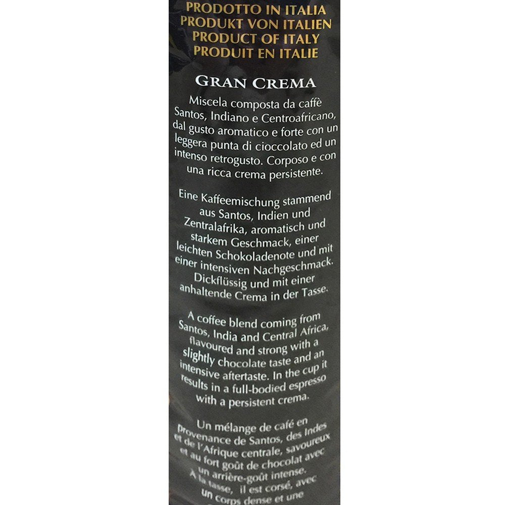 Kafffe, Bar Italia Espresso, Gran Crema (1 kg, Beutel), 1er Pack