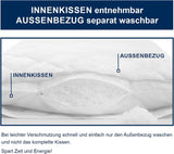 Irisette Noblesse Kissen - Made in Germany - Kissen mit abnehmbarem Bezug aus reiner Baumwolle, 80 x 80 cm, Öko-Tex zertifizierte Naty Shop Standardkissen