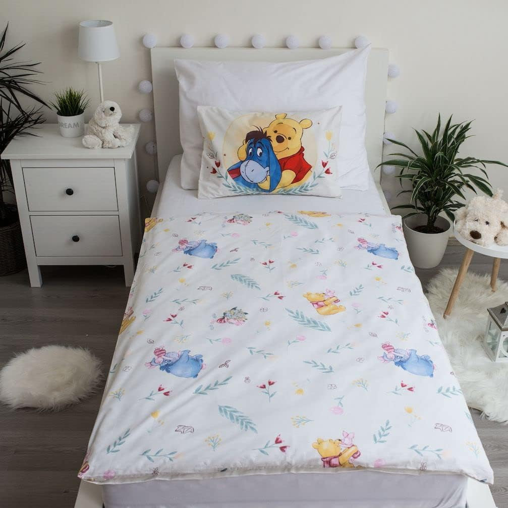 Bettwäsche für Kinder, der Bär Winnie und seine Freunde, 100 % Baumwolle. Bettwäsche – Kinder Naty Shop