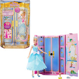 Mattel DISNEY Prinzessin Aschenputtel – Bewegliche Puppe mit glitzerndem Outfit, abnehmbaren Schuhen und Tiara, kämmbares Haar für Friseurspaß, ab 3 Jahren, HLW06 Naty Shop Puppenzubehör
