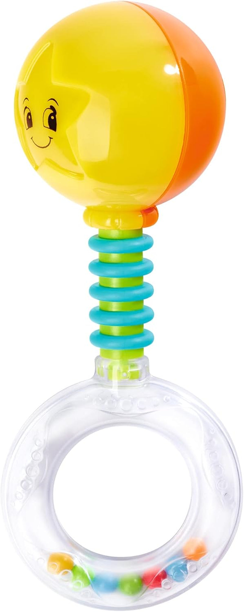 Simba 104010060 – Rassel ABC leuchtend, leuchtet beim Schütteln, 14 cm, Spielzeug für Babys, Rassel für Babys, Erstausstattung, ab 3 Monaten, gelb Jucarii Bebe Naty Shop