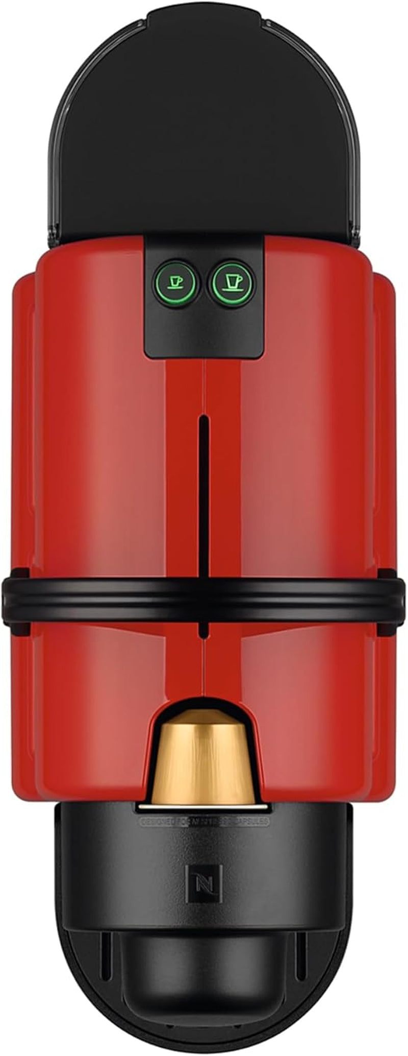 Krups Nespresso Inissia Espressomaschine – kompakte Espressomaschine für Kaffeekapseln, 19 bar Druck, schnelles Aufheizen in 25 Sekunden, Energiesparfunktion, 0,7 l Wassertank, rot, Modell YY5506FD