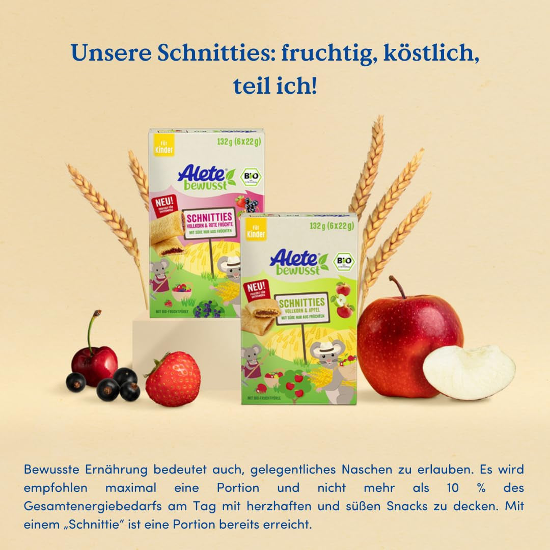 Alete Bio-Vollkorn-Apfelscheiben 8 x 132 g
