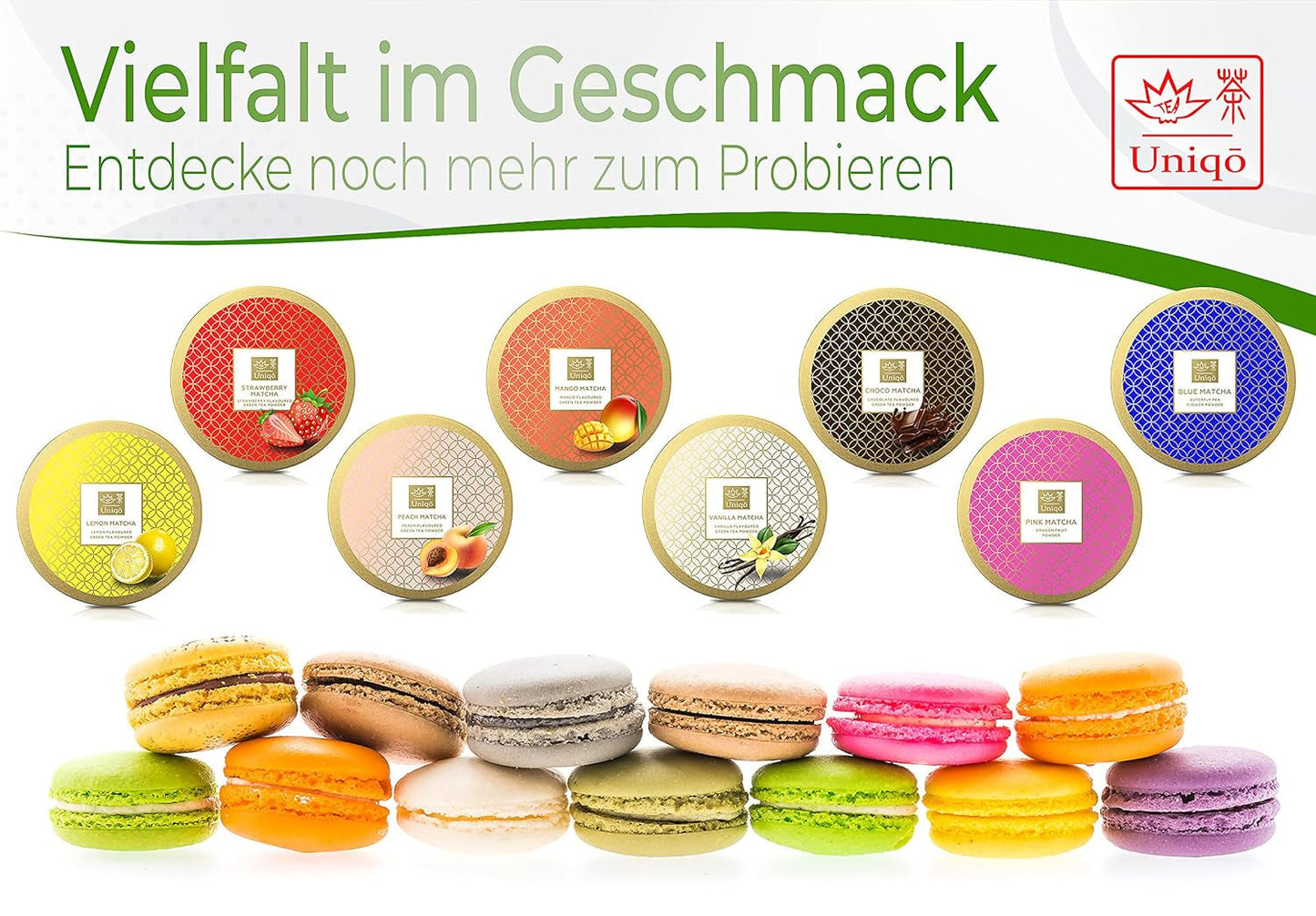 Uniqo Matcha-Teepulver 200 g in nachfüllbarer ökologischer Verpackung