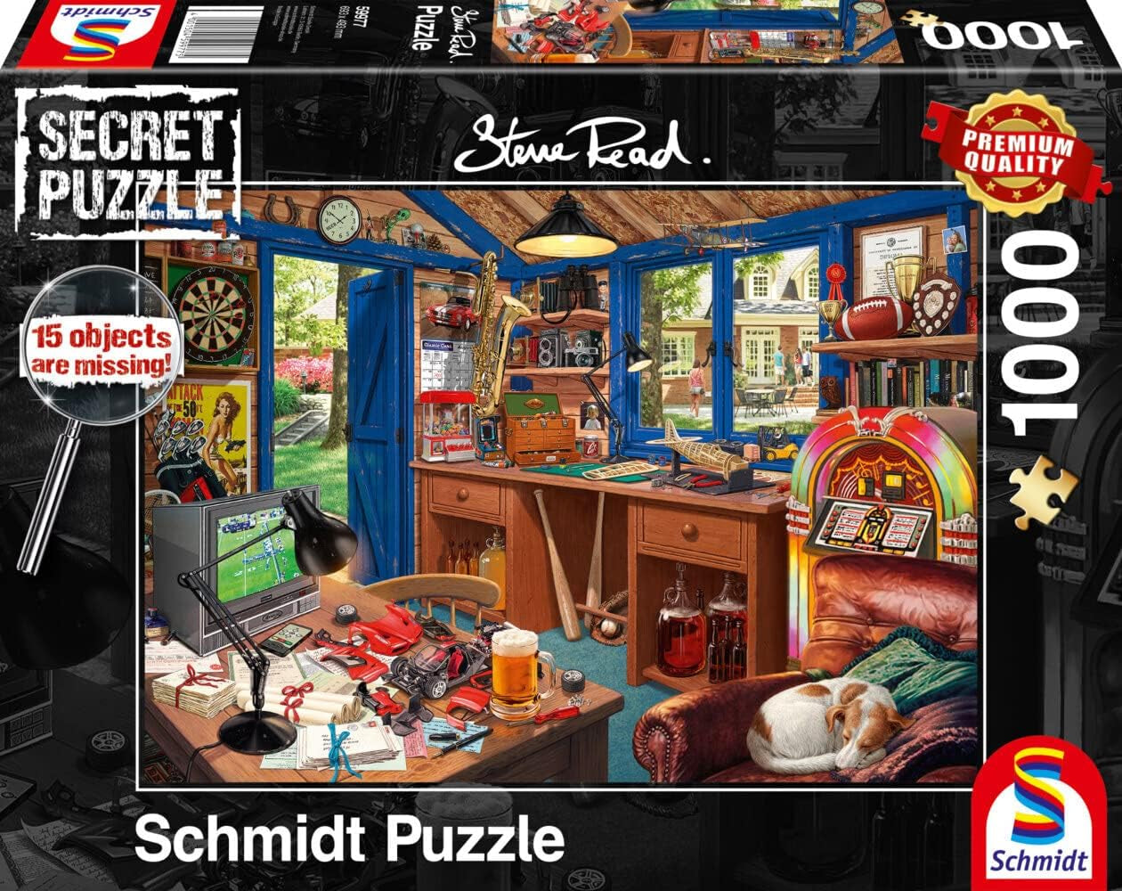Schmidt Spiele 59977 Secret Puzzle Father's Workshop 1000 Teile Puzzle Naty Shop Standardtitel