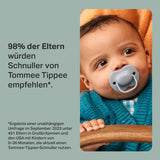 Tommee Tippee Anytime Schnuller, 0–6 Monate, Packung mit 6 symmetrischen Schnullern, BPA-frei