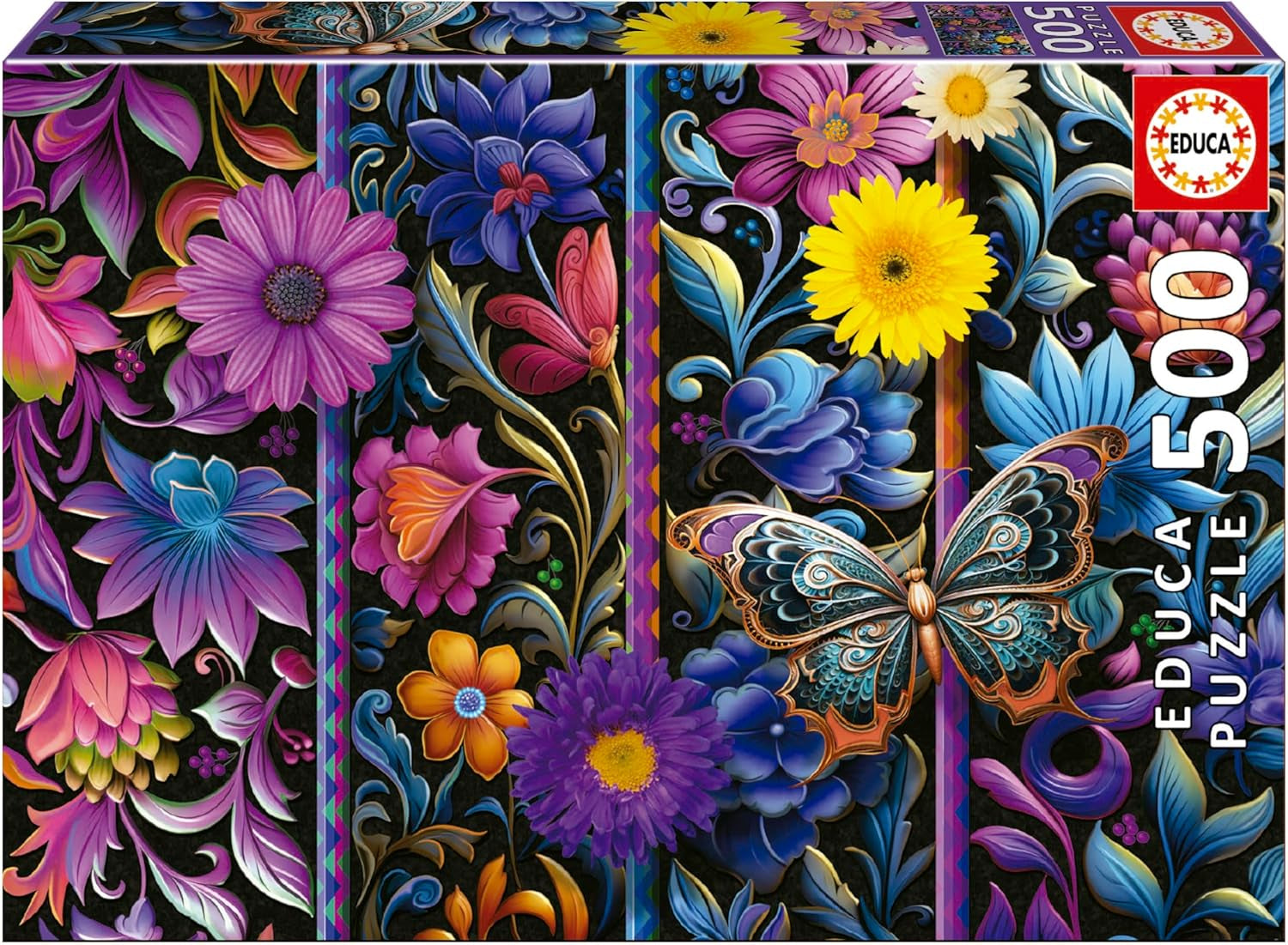 Educa - Puzzle mit 500 Teilen für Erwachsene | Bada Bloom. Abmessungen: 48 x 34 cm. Inklusive Fixpuzzle-Puzzlekleber. Seit 11 Jahren (19909) Puzzle Naty Shop Standardtitel
