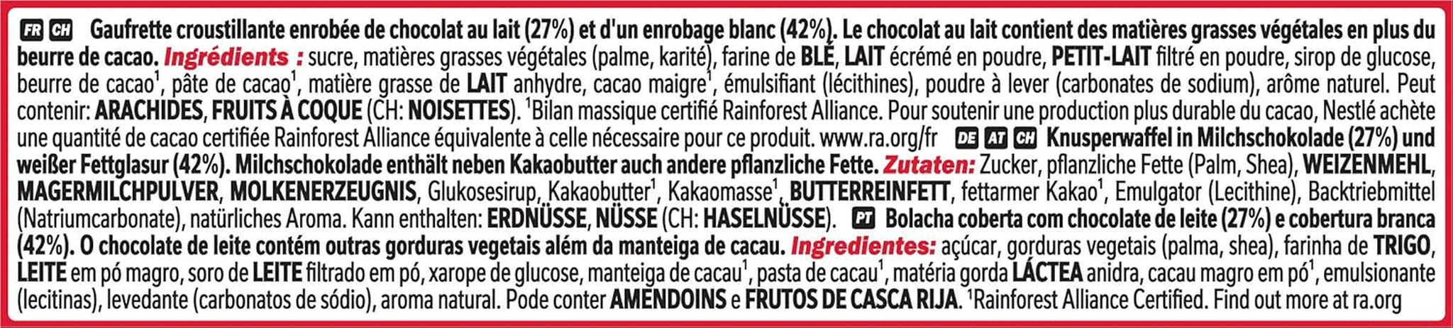 Nestlé Chunky Funky, knusprige Waffeln in Milchschokolade, 24er Packung (24 x 40g)