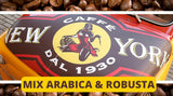 New York Coffee – EXTRA P – Kaffeebohnen, kräftiger und kräftiger Geschmack, Arabica- und Robusta-Bohnen, zum Mahlen, italienischer Espresso, Barmischung – Premium-Qualität seit 1930 – 1 kg, Bohnen