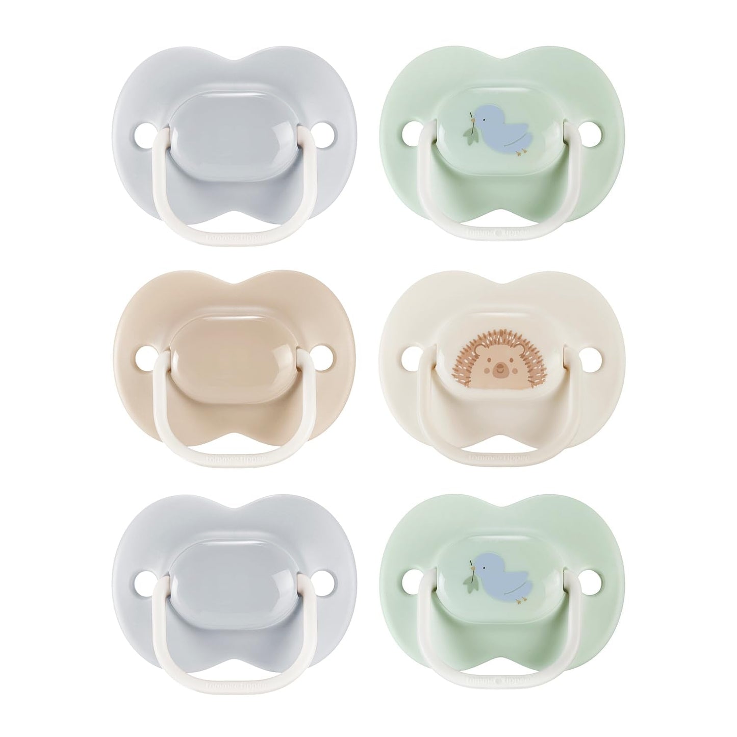 Tommee Tippee Anytime Schnuller, 0–6 Monate, Packung mit 6 symmetrischen Schnullern, BPA-frei