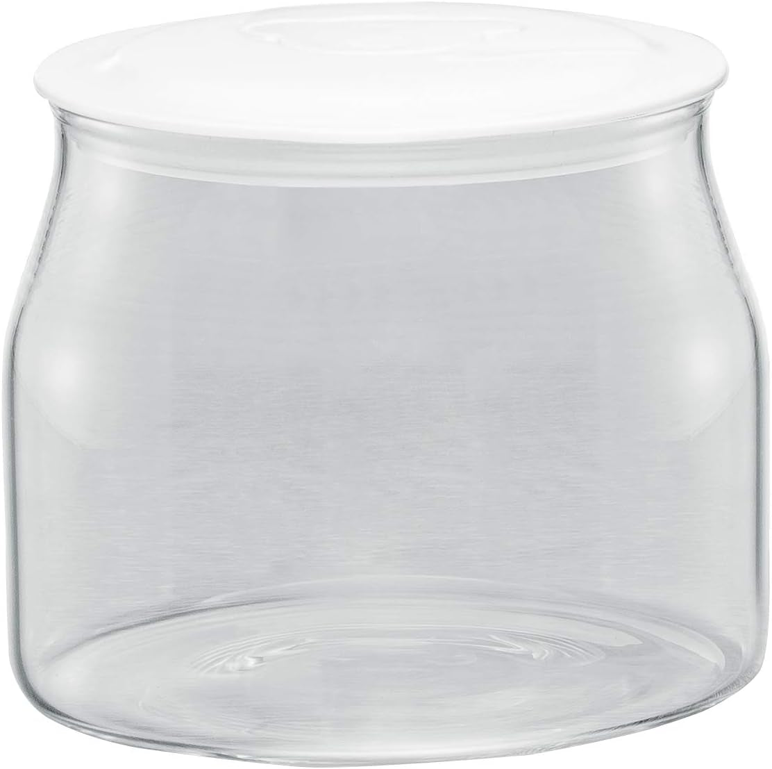 Rommelsbacher JG 1 Ersatzglas für Joghurt- und Frischkäsebereiter JG 80-1,2 Liter mit Deckel (2 Stück) Naty Shop Frischhaltedosen, transparent/weiß, 1 Stück (1 Stück)