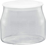 Rommelsbacher JG 1 Ersatzglas für Joghurt- und Frischkäsebereiter JG 80-1,2 Liter mit Deckel (2 Stück) Naty Shop Frischhaltedosen, transparent/weiß, 1 Stück (1 Stück)