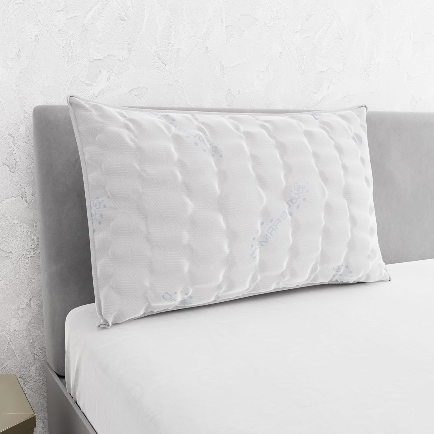 Italienische Bettwäsche MB Home Italia, Kissen, Biokeramik, hellgrau, 45 x 75 cm Naty Shop Standardkissen