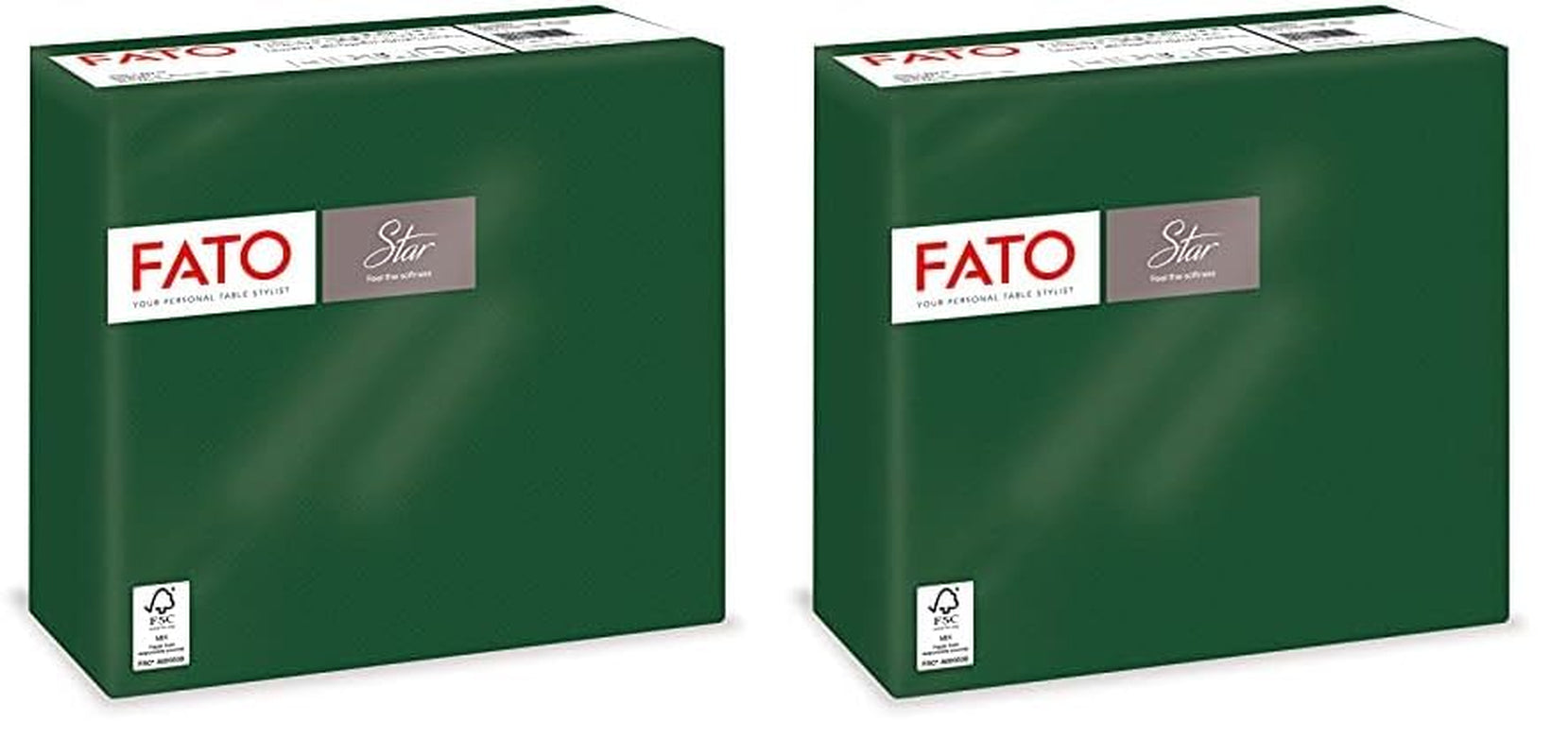 - Weiche und weiche Einweg-Papiertücher, 40er-Packung, Größe 38 x 38, 4-fach gefaltet, 2-lagig, Waldgrün, 100 % reines Zellulosepapier, FSC-zertifiziert (2er-Pack)