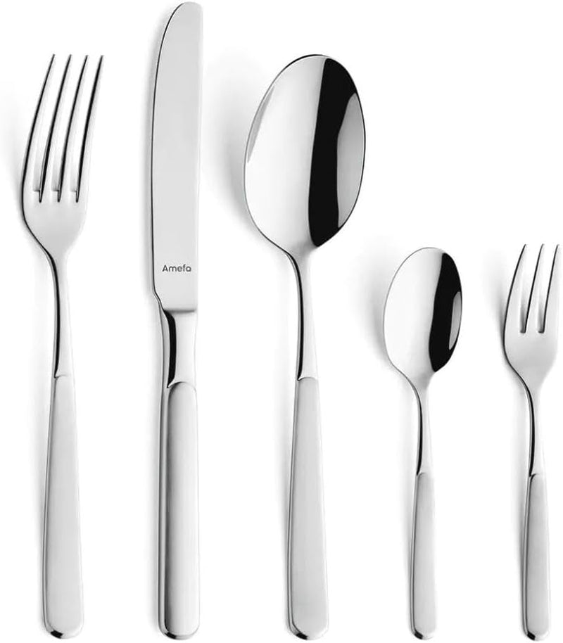 Amefa Satina Besteckset in 60 Teilen, für 12 Personen, Safe Kitchen Naty Shop Satina 30-Teilig