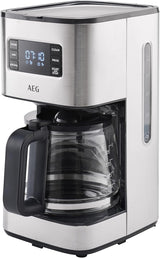 AEG Deli 5 Espressomaschine, 1,5 l, programmierbarer Timer, Warmhaltefunktion, Sicherheitsstopp, Wasserstandsanzeige, optimale Dosierung, Anti-Tropf-Funktion, Edelstahl, CM5-1-6ST