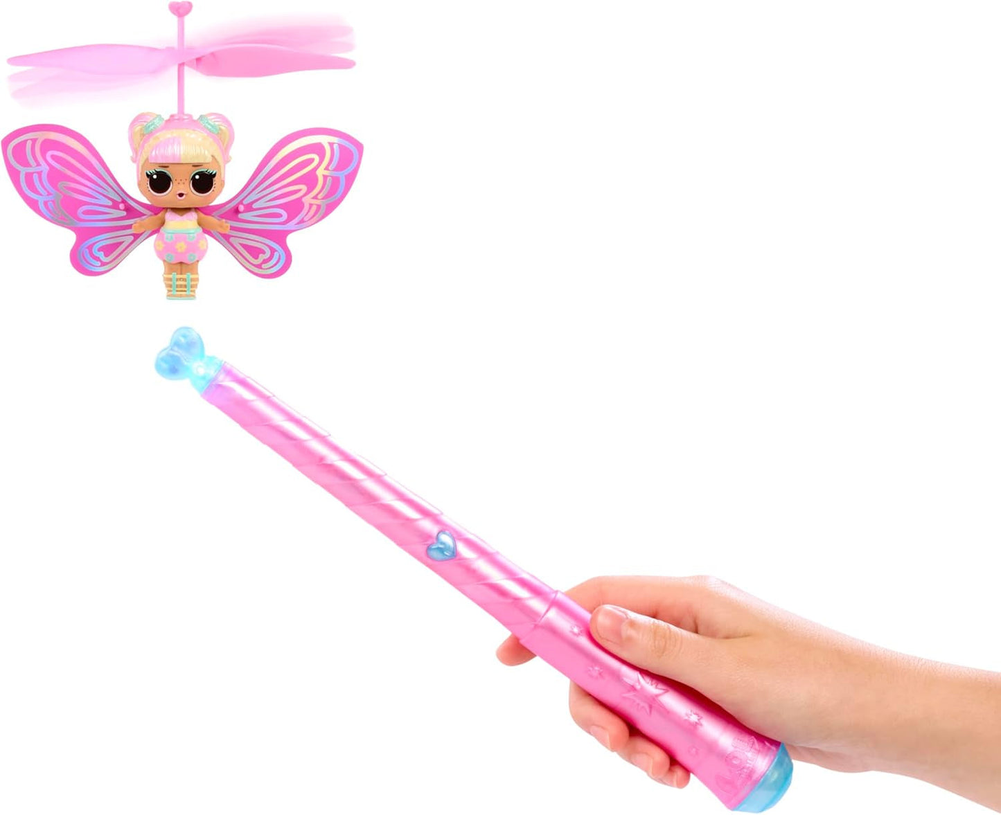 LOL Überraschung! Magic Flyers Fairies Tots – Blumenkind – Enthält 1 Puppe und 1 Zauberstab in einer blumenförmigen Packung, 2 zum Sammeln, Rose