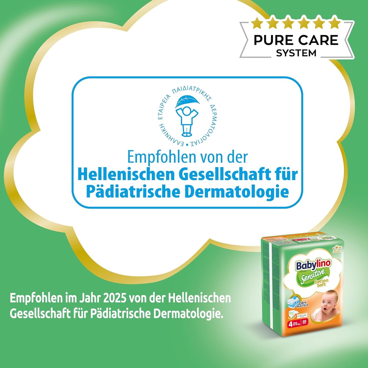 Babywindeln Sensitive Größe 4, Maxi (8-13 kg), 20 Stück