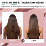 2-Phasen-Spray zur Pflege von Echthaarverlängerungen | hochkonzentriertes Keratin, Kollagen und B5 | Schutz und Glanz für Echthaar-Tape-Extensions | ideal für Echthaarverlängerungen und Echthaarzöpfe | 2er-Pack Haarentwirrungsprodukte Naty Shop