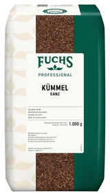 Fuchs Professional - Kümmel ganz | Ungemahlen, zum Würzen von Bratkartoffeln oder Krautgerichten | Profi-Qualität für Großverbraucher und Gastronomie | 1 kg im recycelbaren Beutel