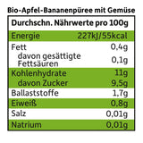 FRECHE FREUNDE Bio-Quetsch-Früchtebeutel mit Äpfeln, Bananen, Spinat und Gurke, püriertes Obst und Gemüse im Quetschbeutel für Babys ab 6 Monaten, vegan, 6er-Pack (6 x 100 g)